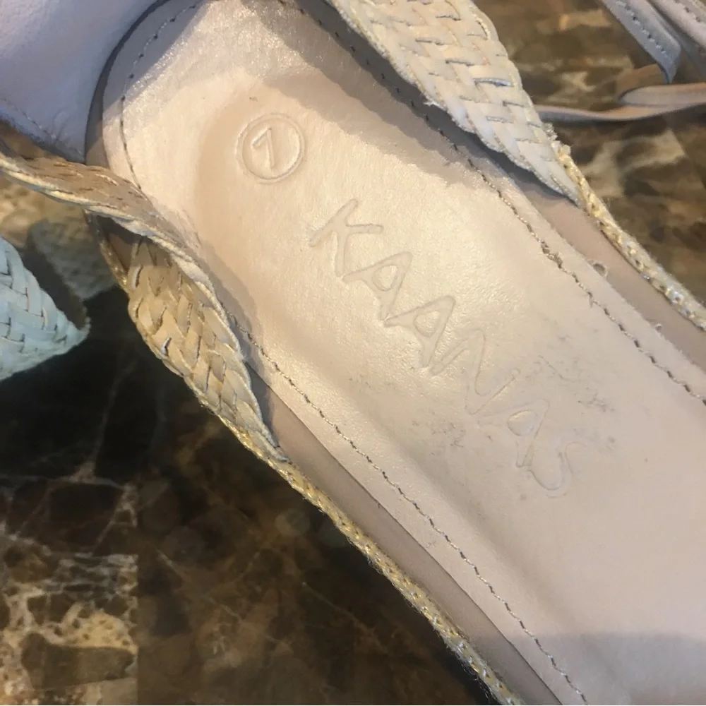 Kaanas Neith Lace Up Raffia Espadrilles in Natural